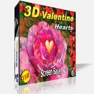 3D Valentine Hearts Screensaver screenshot